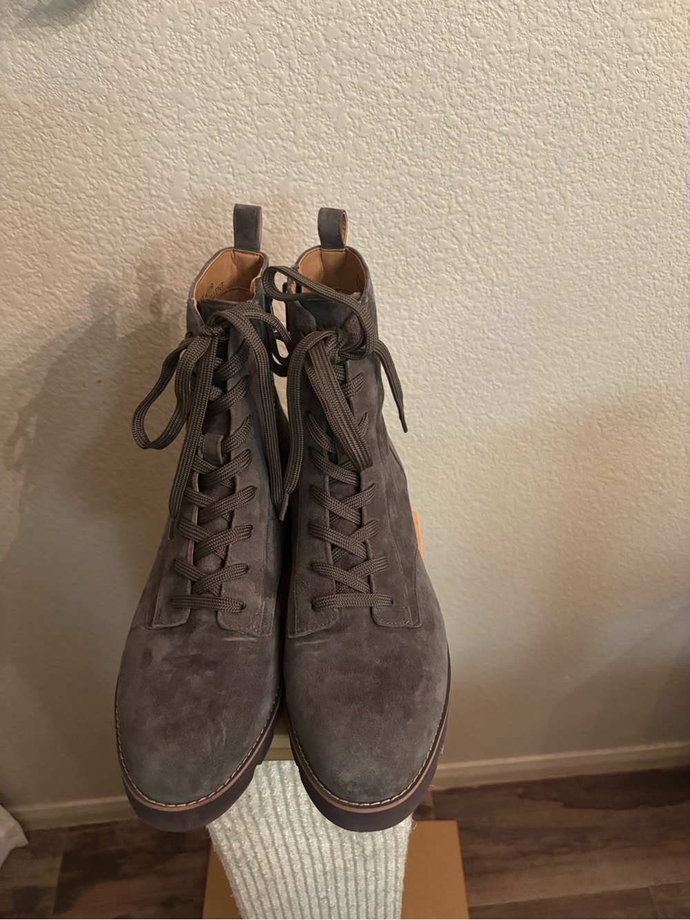 Women’s Lani olive green suede Lace-Up Ankle Combat Boots water repellent Sz  10